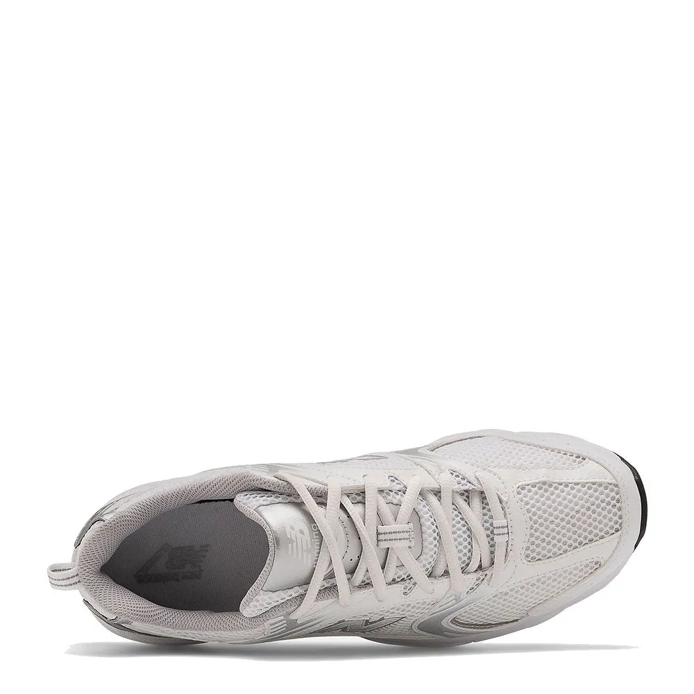 Scarpe Running NEW BALANCE Sneakers 530 in Tessuto Sintetico e Mesh colore White e Silver Metallic