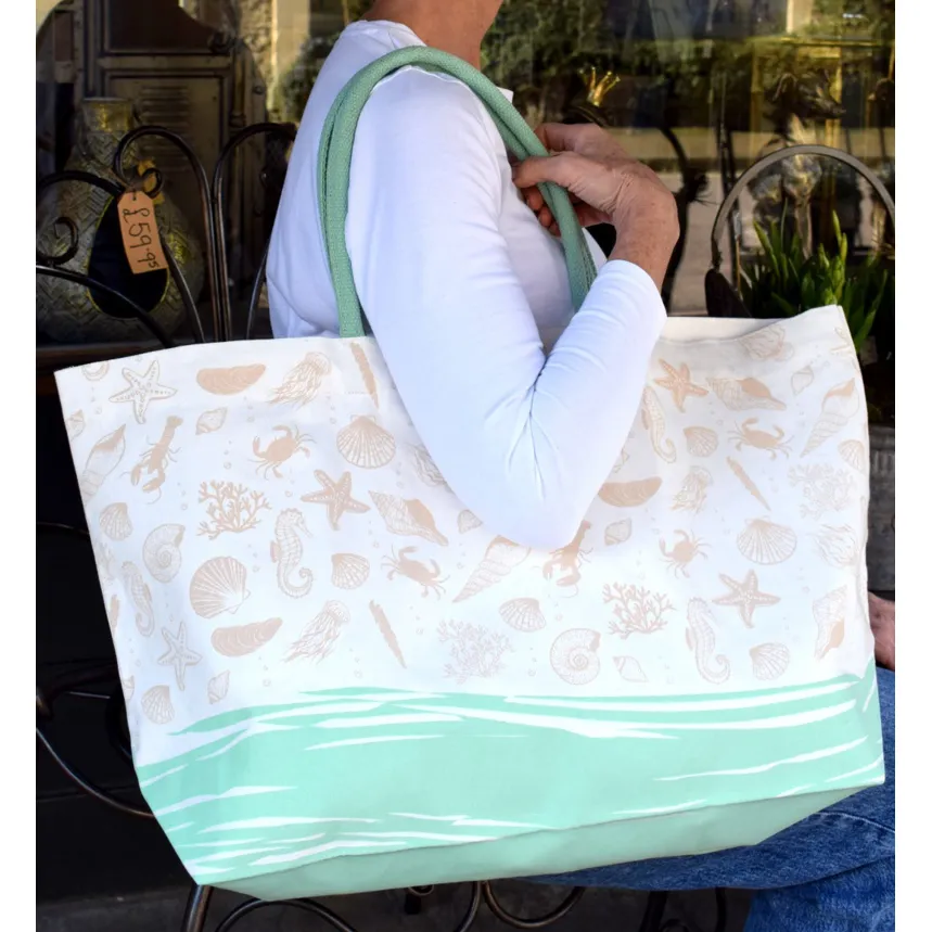 Seashells Large Canvas Tote Bag