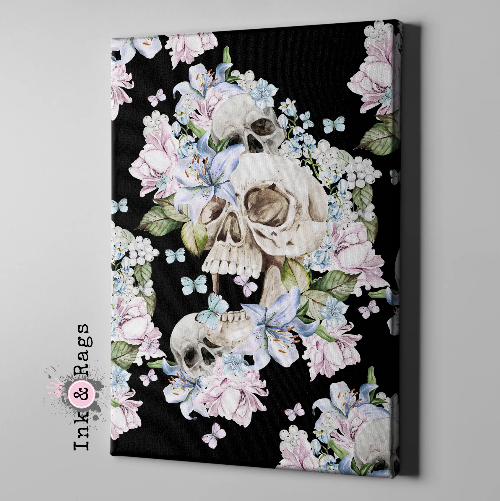 Skull Garden Gallery Wrapped Canvas