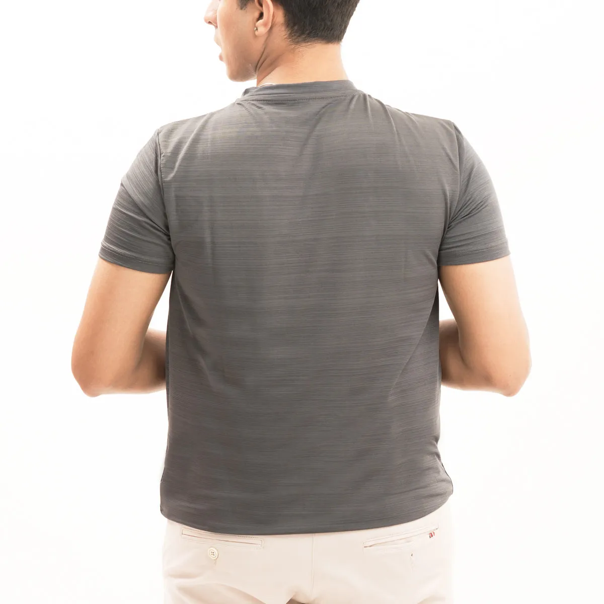 Solid Grey V-Neck