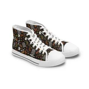 Spooky Tombstone Women's High Top Sneakers