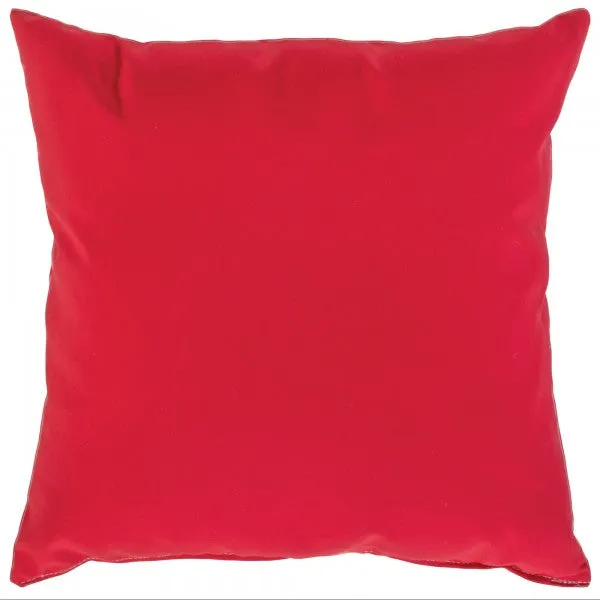 Sunbrella 18"X18" Square Throw Pillow - Canvas Jockey Red