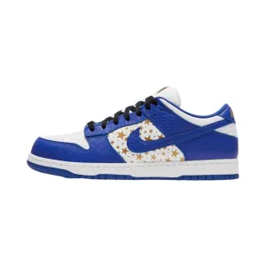 Supreme x SB Dunk Low OG QS White Hyper Blue Metallic Gold