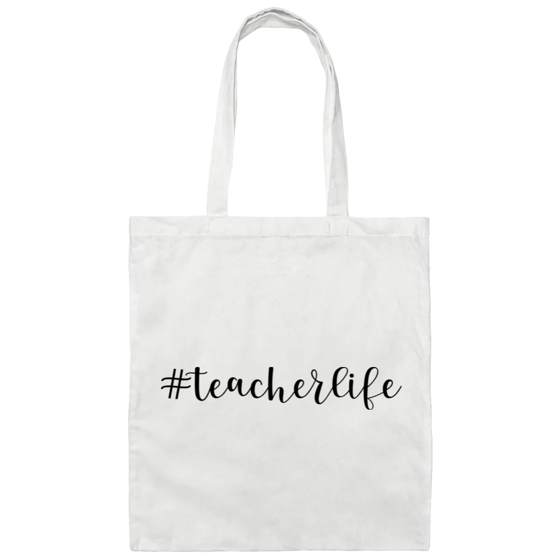 #TeacherLife Canvas Tote Bag