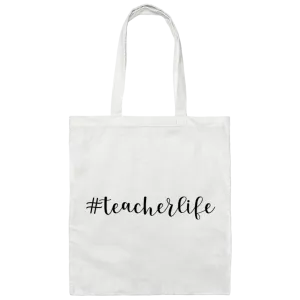 #TeacherLife Canvas Tote Bag