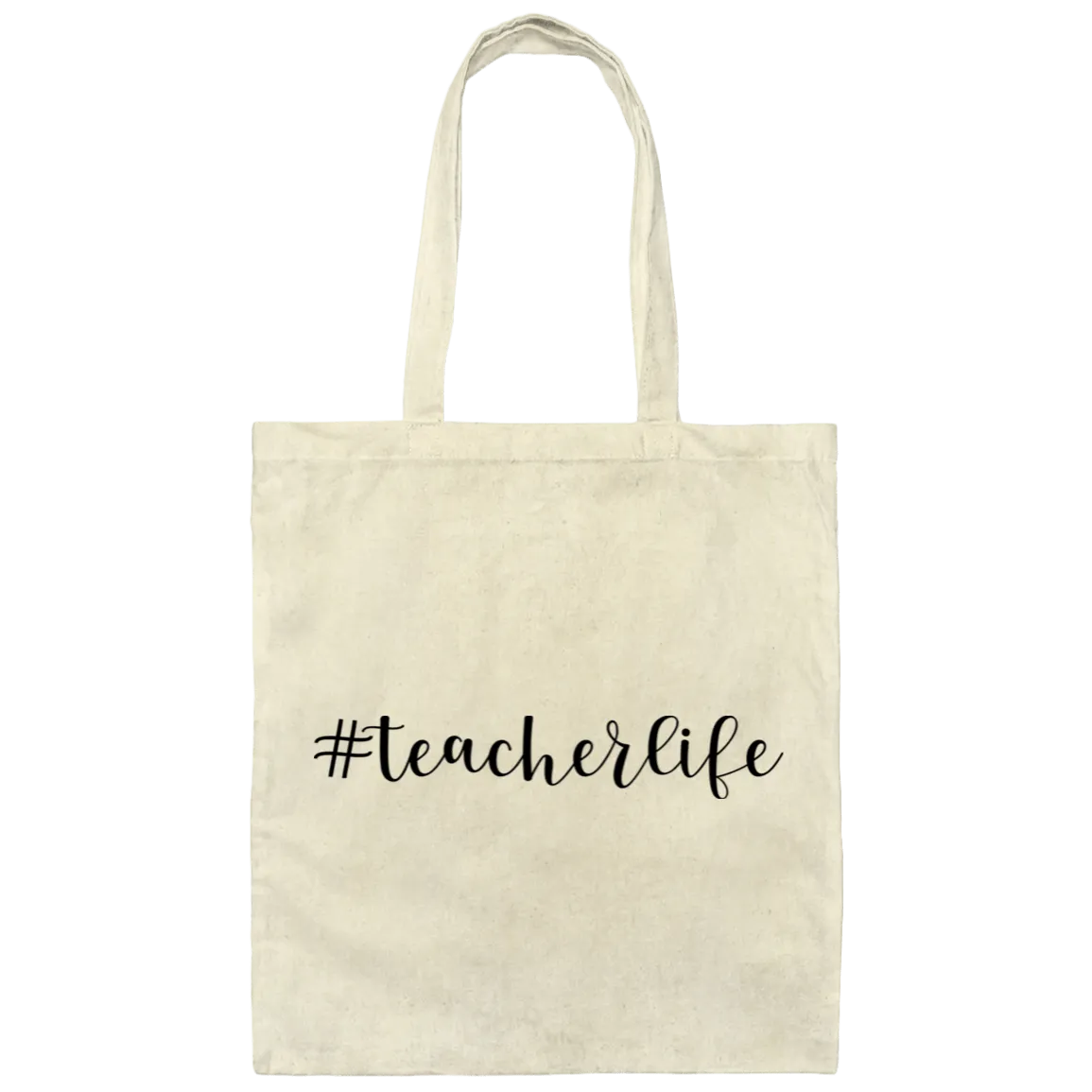 #TeacherLife Canvas Tote Bag