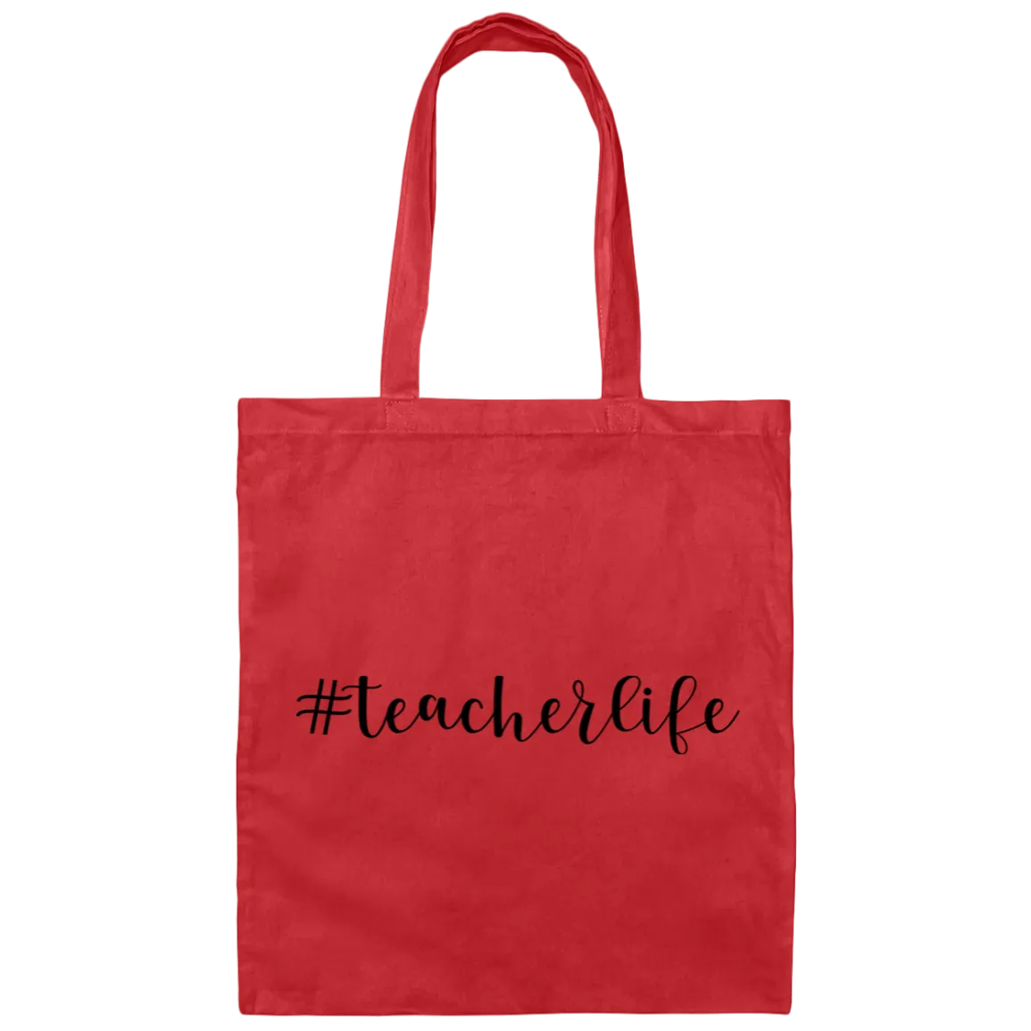 #TeacherLife Canvas Tote Bag