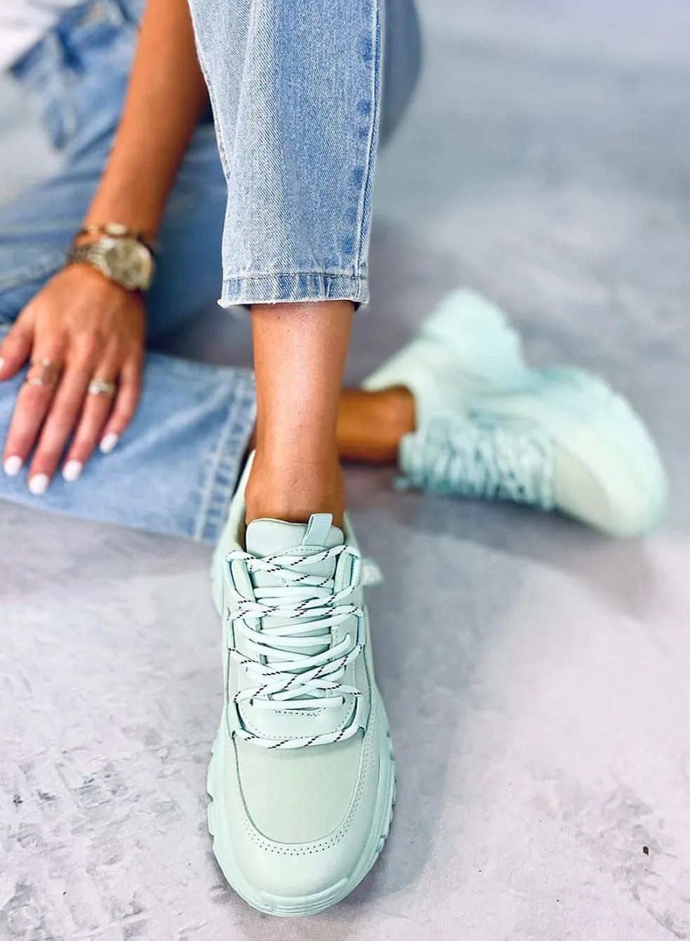 TEEK - Sea Moss Laced Sneakers