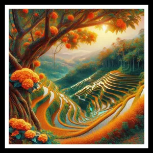 Terraced Fields Wall Art S3