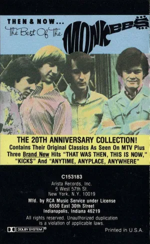 The Monkees - Then & Now... The Best Of The Monkees (Cass, Comp, Club) (VG )