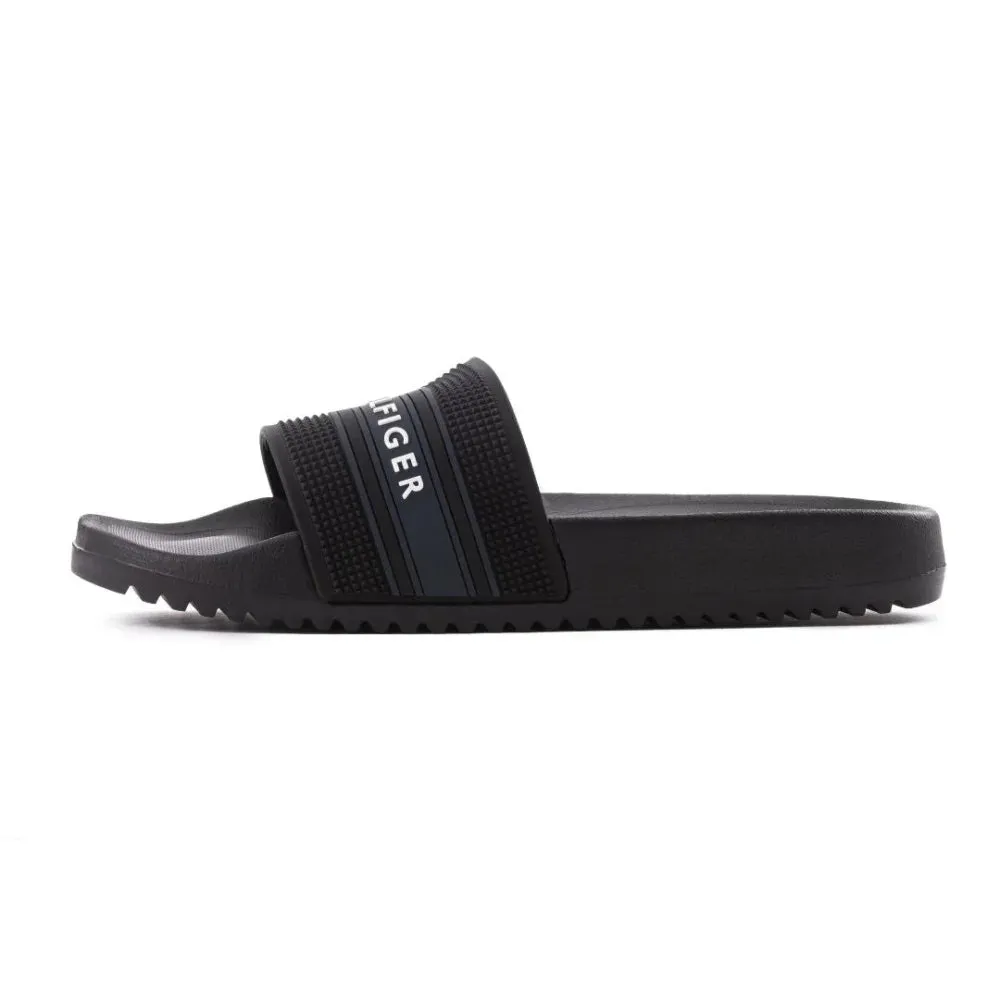 Tommy Hilfiger Logo Signature Slide Sandal Men - BLK