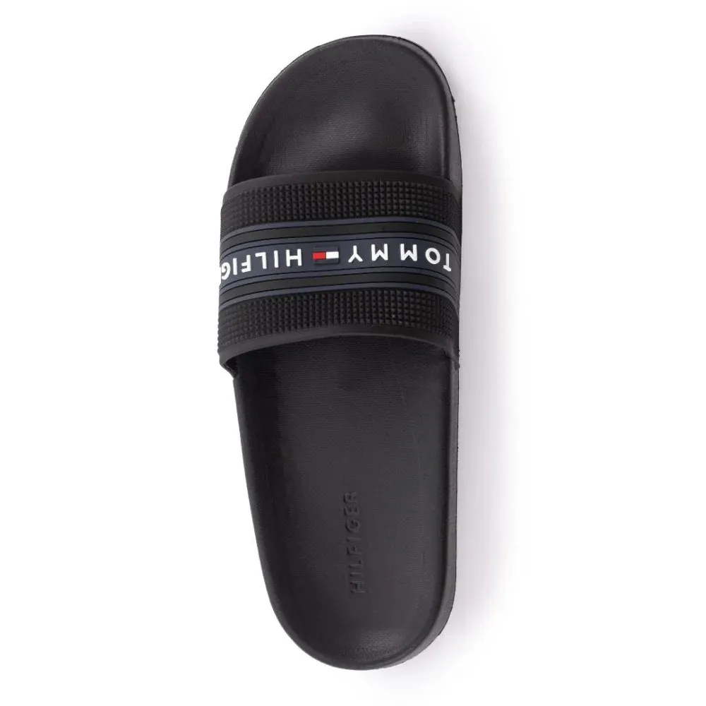 Tommy Hilfiger Logo Signature Slide Sandal Men - BLK