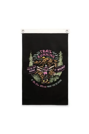 Trail Running Canvas Banner