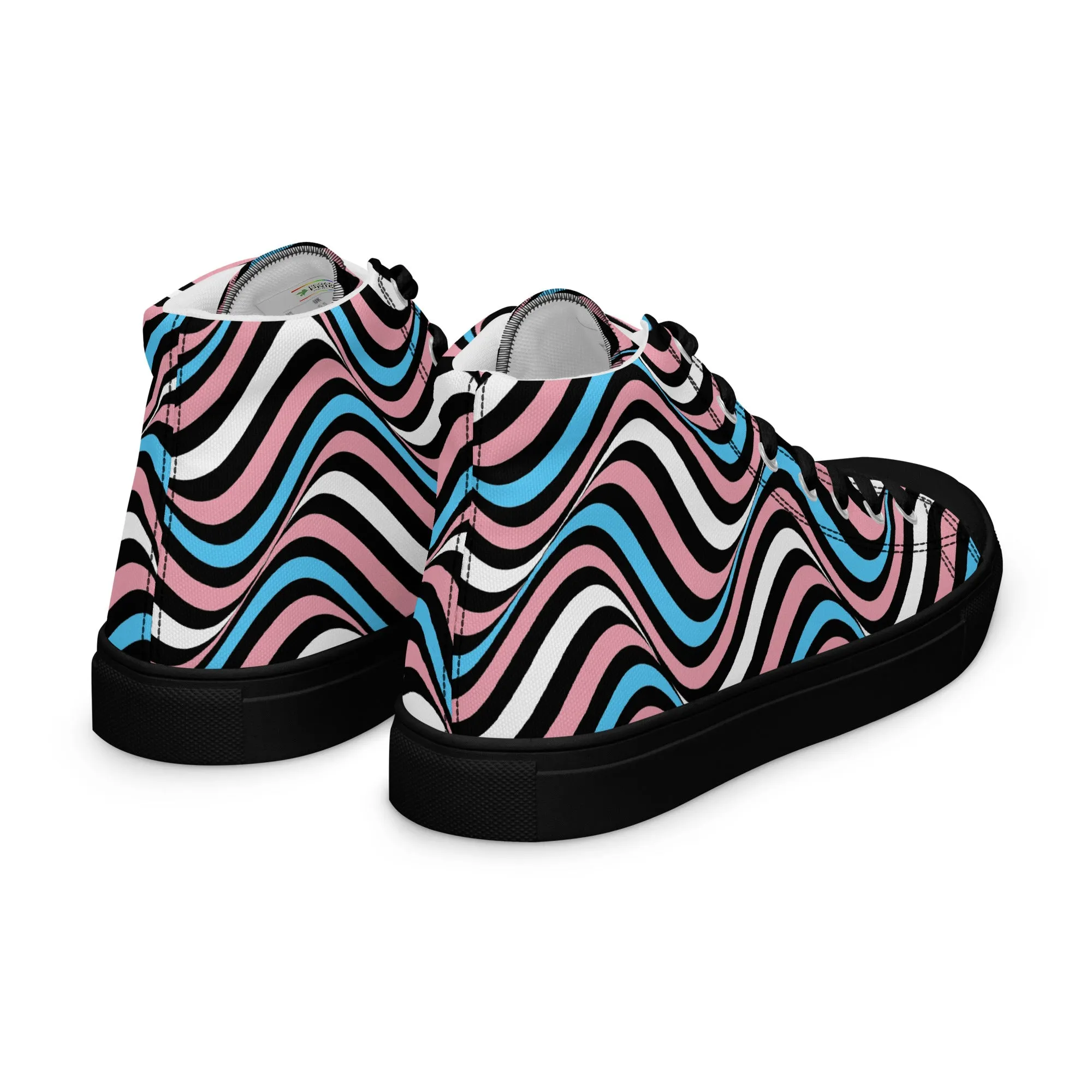 Transgender Trans Wavey Women’s High Top Canvas Athletic Shoes