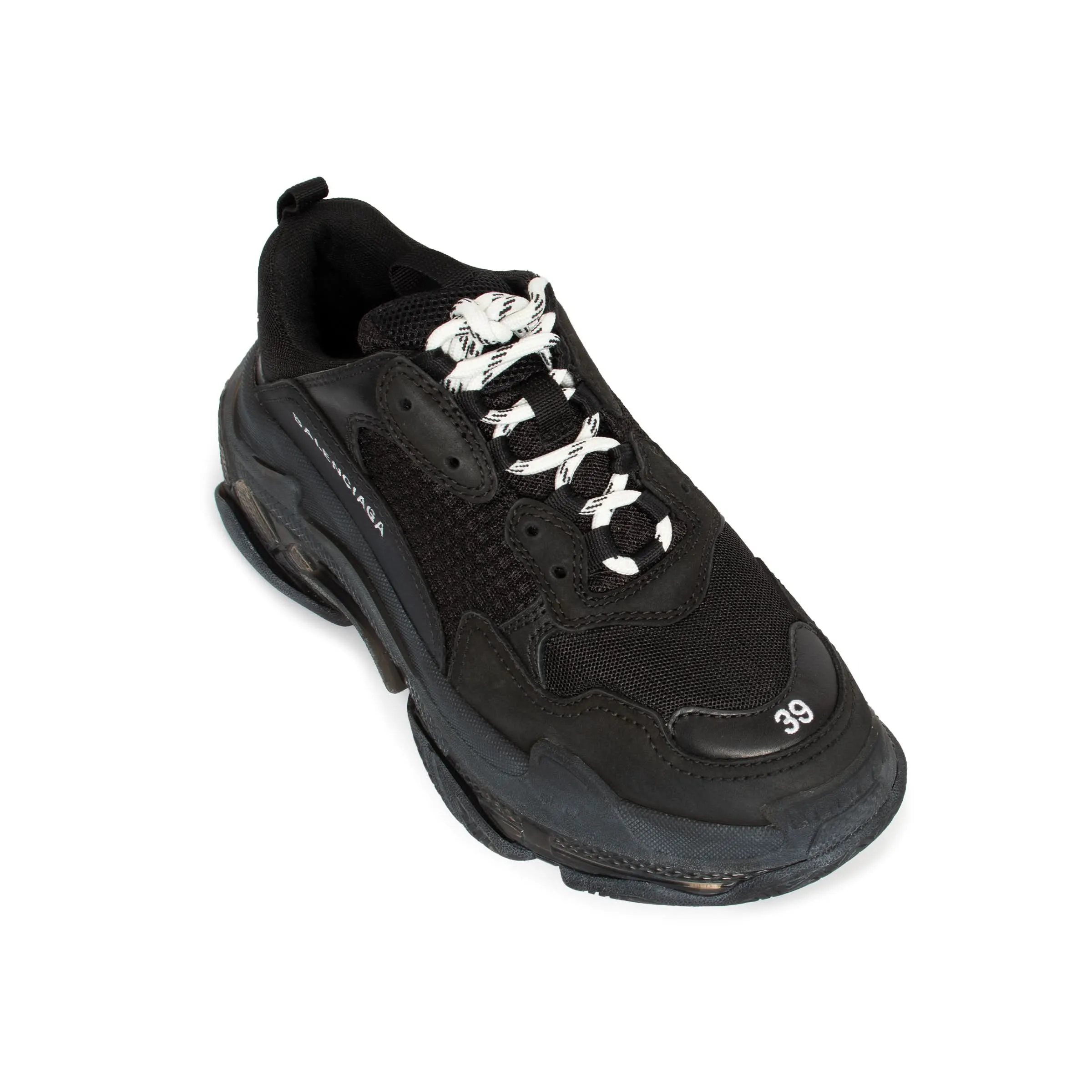 Triple S Clear Sole Sneaker in Black/Grey