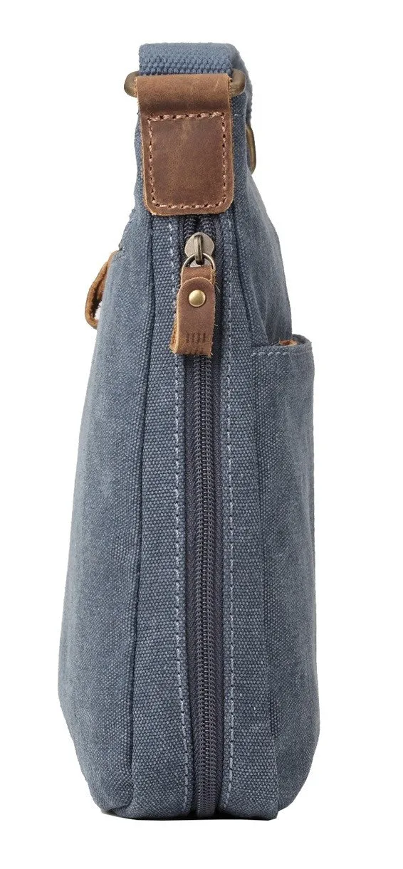 Troop London Classic Zip Top Shoulder Bag - Blue