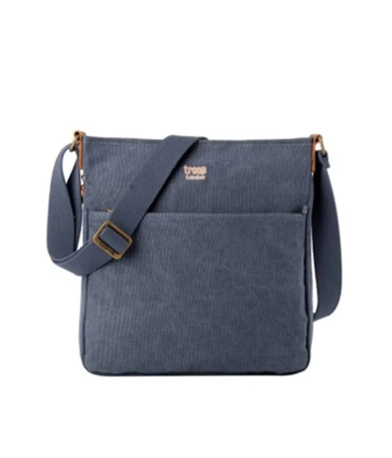 Troop London Classic Zip Top Shoulder Bag - Blue