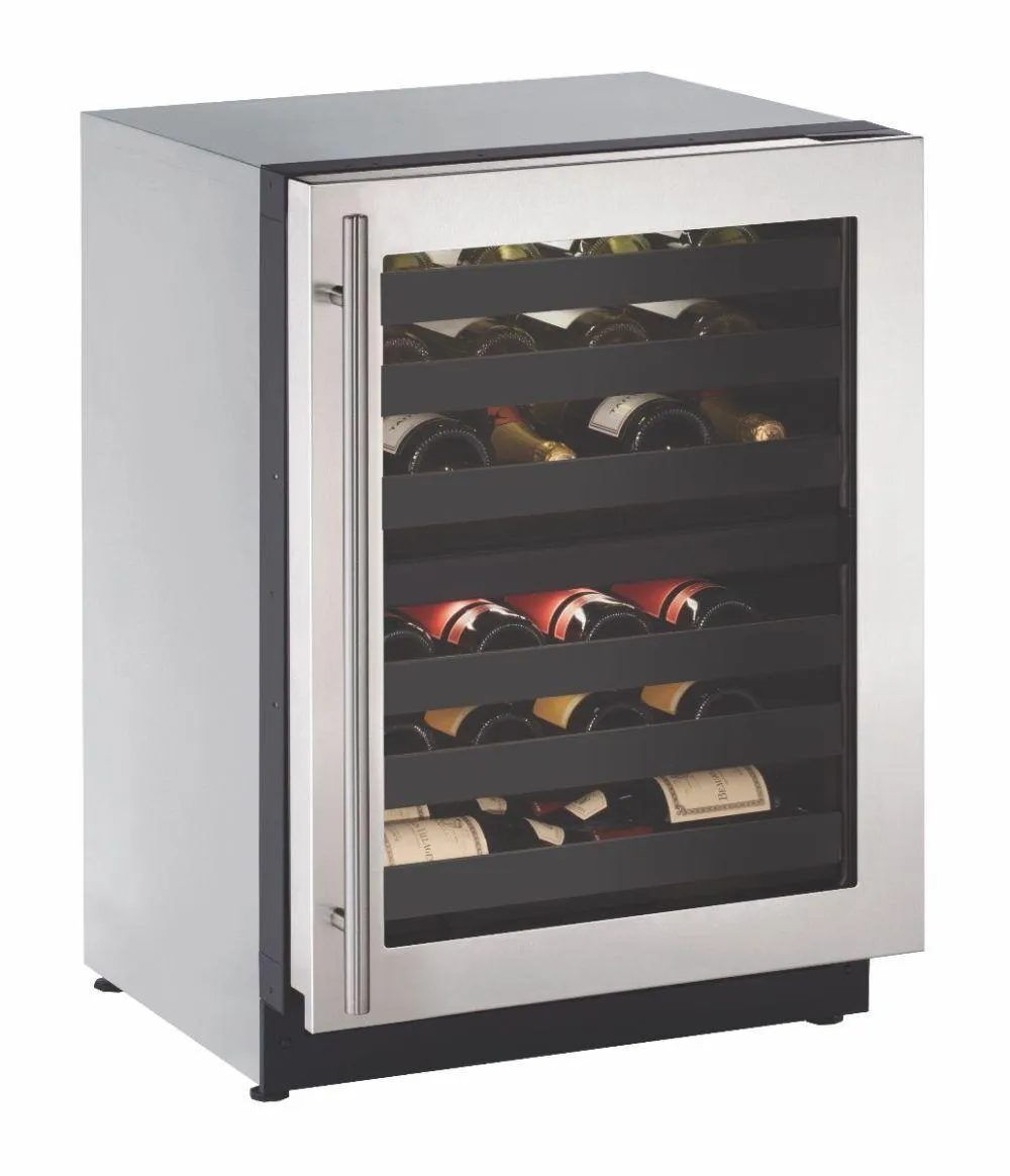 U-Line U2224ZWCS00B 2224zwc 24" Dual-zone Wine Refrigerator With Stainless Frame Finish and Field Reversible Door Swing (115 V/60 Hz)