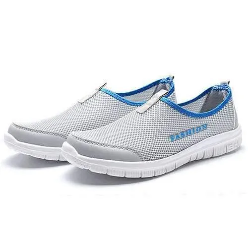 US Size 6.5-11 Men Breathable Mesh Slip On Casual Sneakers