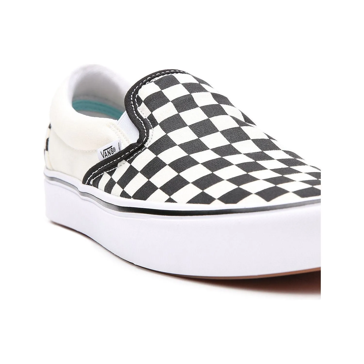 Vans Classic Slip-on Comfycush™ Checkerboard Shoe in Black Off White