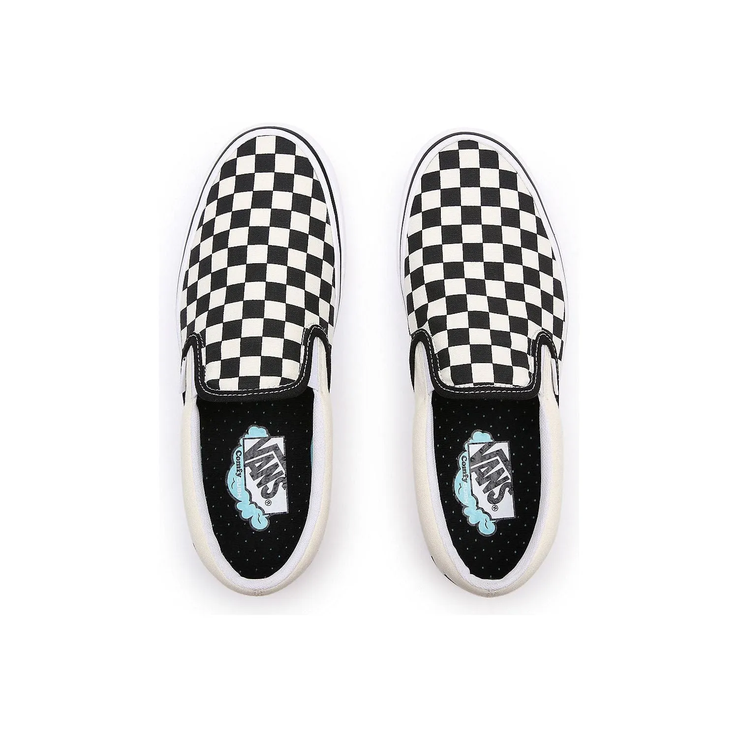 Vans Classic Slip-on Comfycush™ Checkerboard Shoe in Black Off White