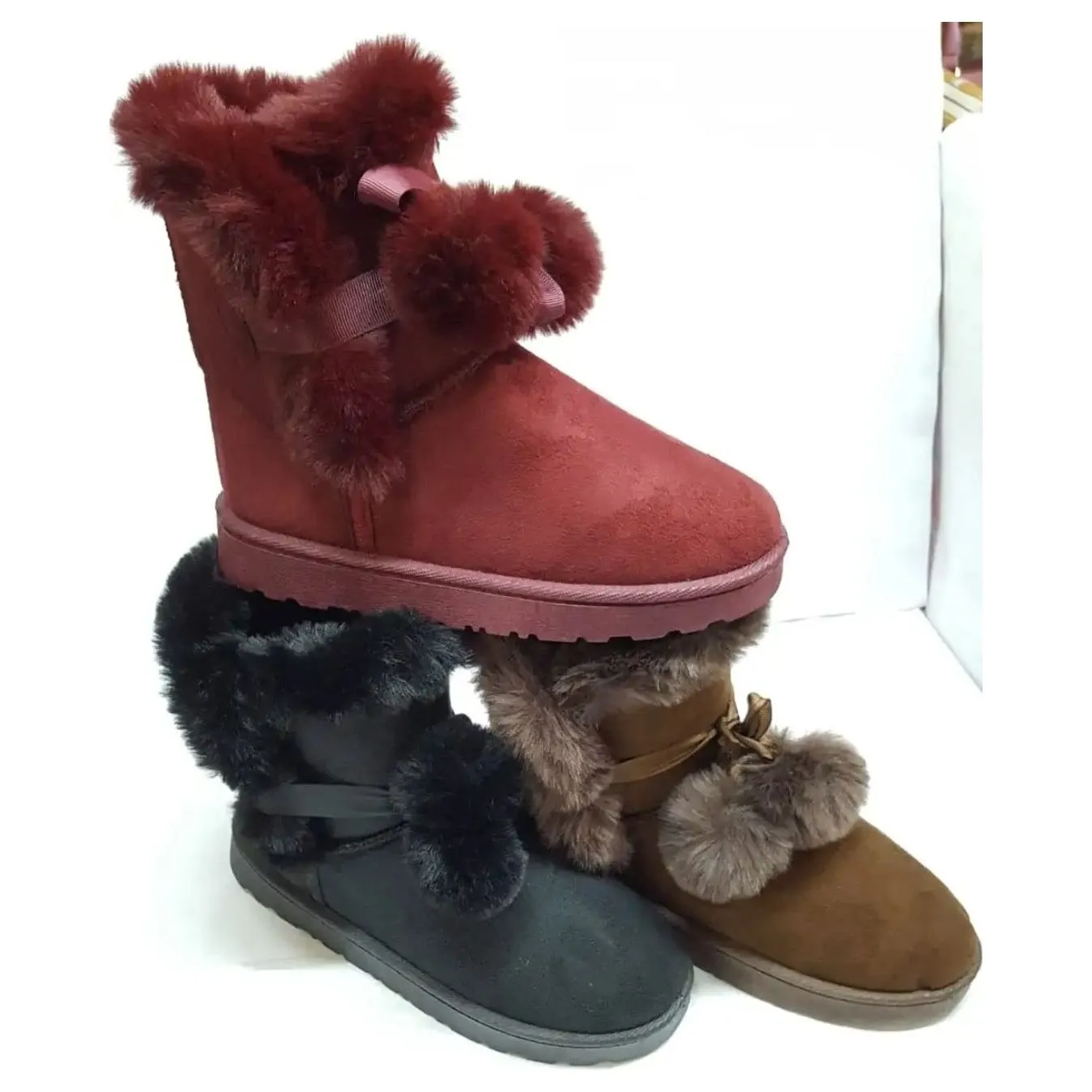 Warm Fur Cute Suede Winter Shoes