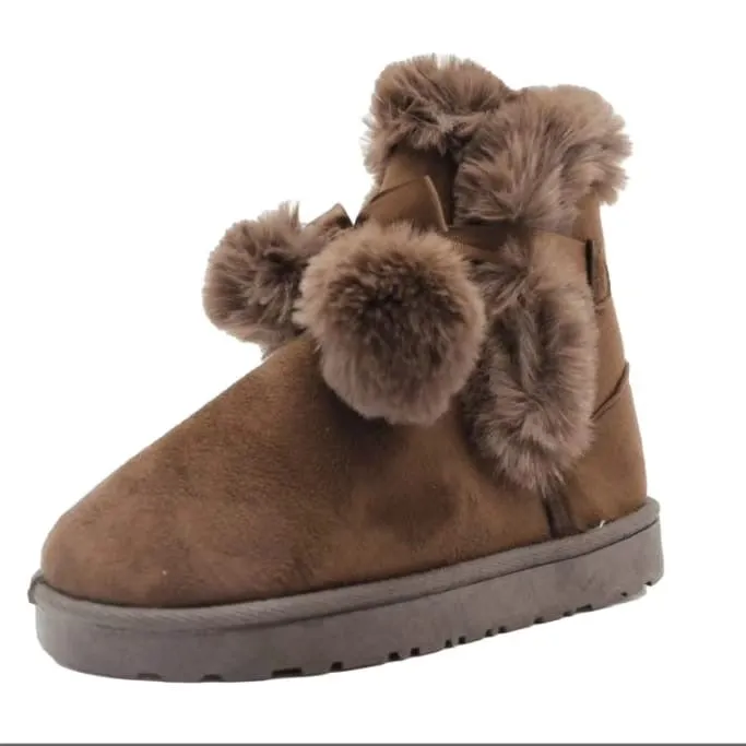 Warm Fur Cute Suede Winter Shoes