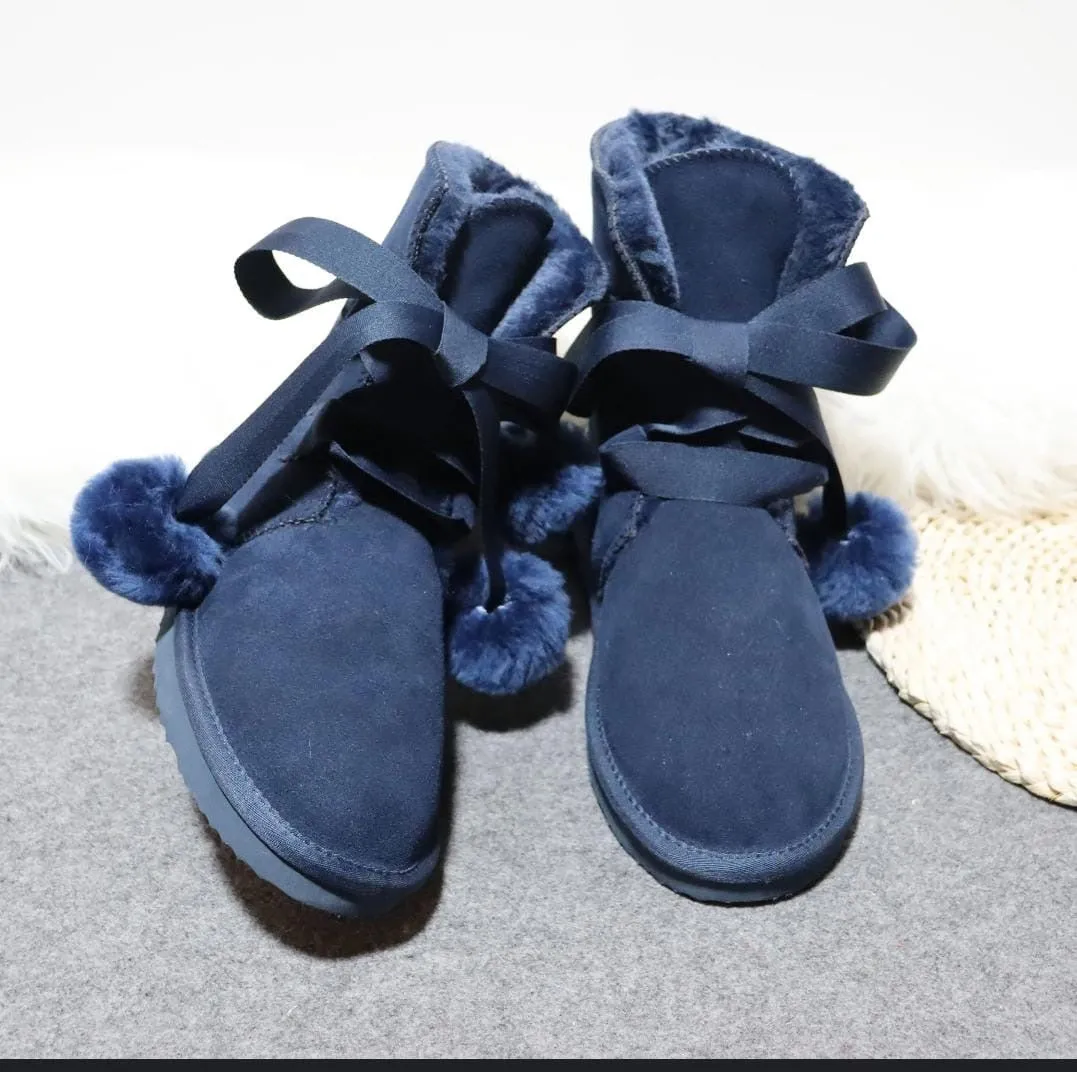 Warm Fur Cute Suede Winter Shoes