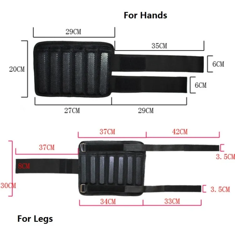 Weight-Bearing Running Sandbag Leg&Hand Lead Steel Plate Adjustable Sports Invisible Sandbag, Weight: 10kg for Legs