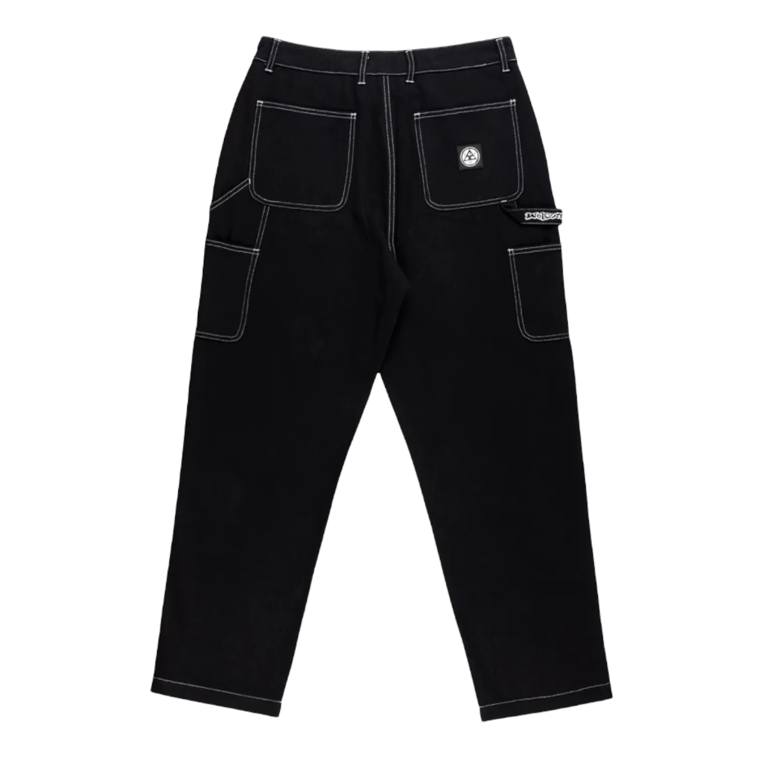 WELCOME BRACE DOUBLE-KNEE CANVAS CARPENTER PANT - BLACK