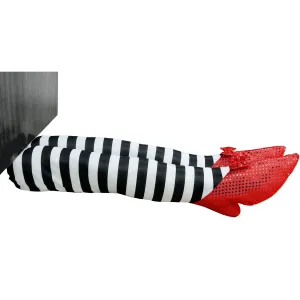 Wicked Witch Legs Prop - Crushed Witches Feet with Ruby Slippers Yard Decoration Props for Outdoor and Indoor