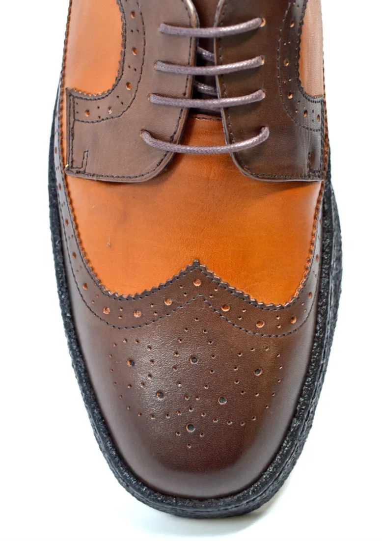 Wingtips Two tone low-cut Tan-Brown