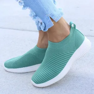 Women Shoes Knitting Sock Sneakers Women Spring Summer Slip On Flat Shoes