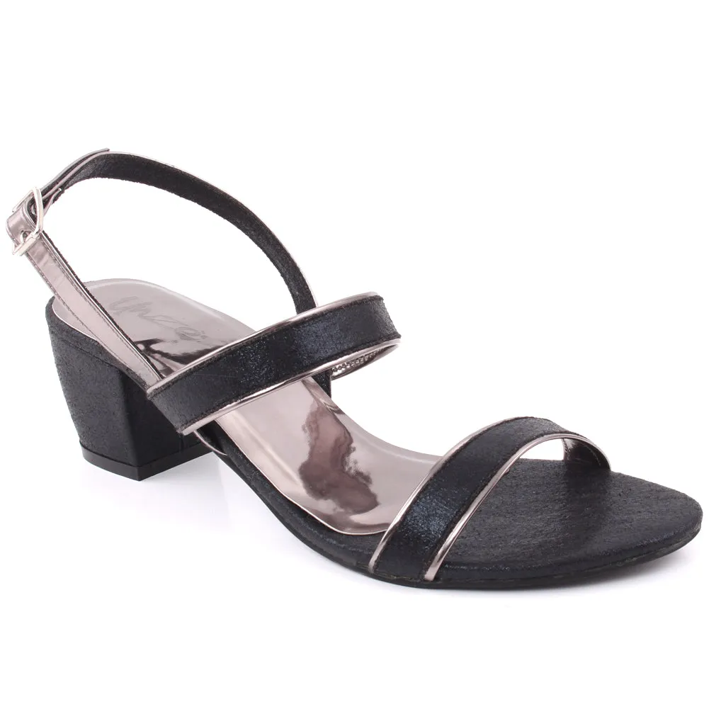 Women"FAITH" Evening Strap Open Toe Block Heel Comfortable Sandals