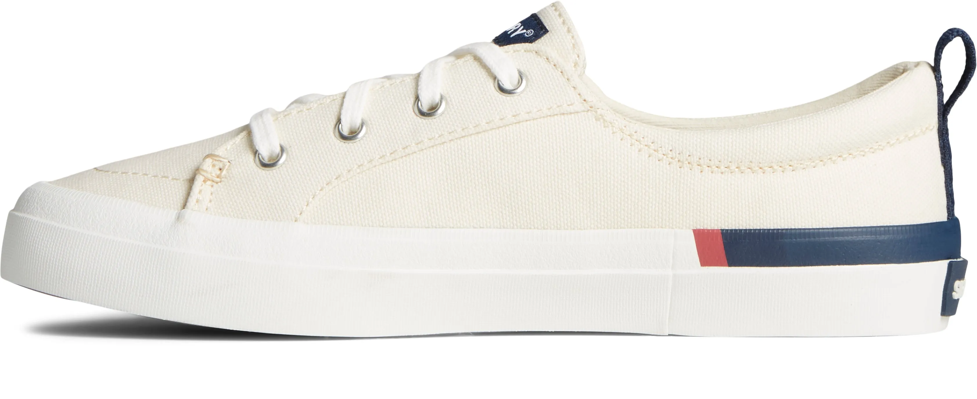 Women's Crest Vibe Stripes Canvas Off-White