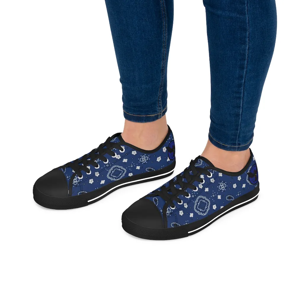 Women's Crowgodshi Blue Colors Low Top Sneakers