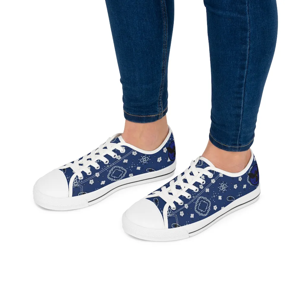 Women's Crowgodshi Blue Colors Low Top Sneakers