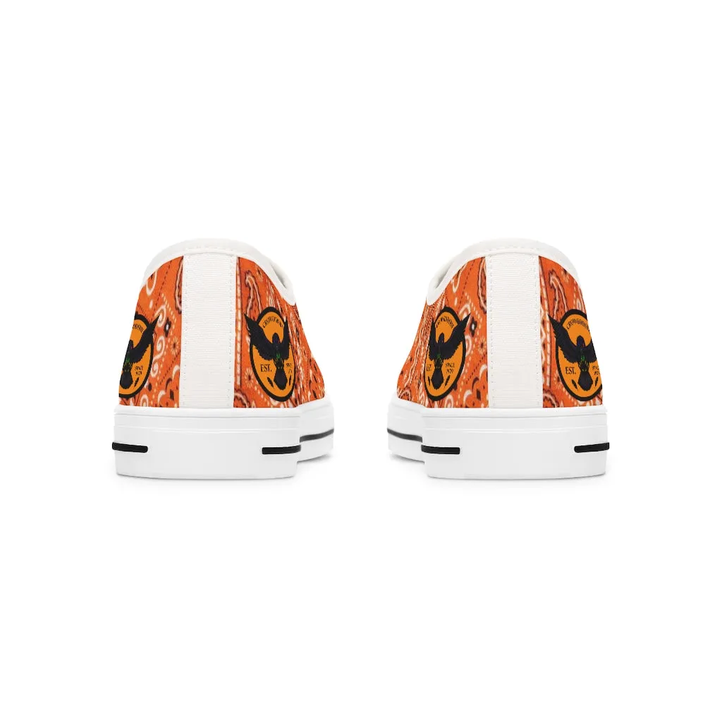 Women's Crowgodshi Orange Colors Low Top Sneakers