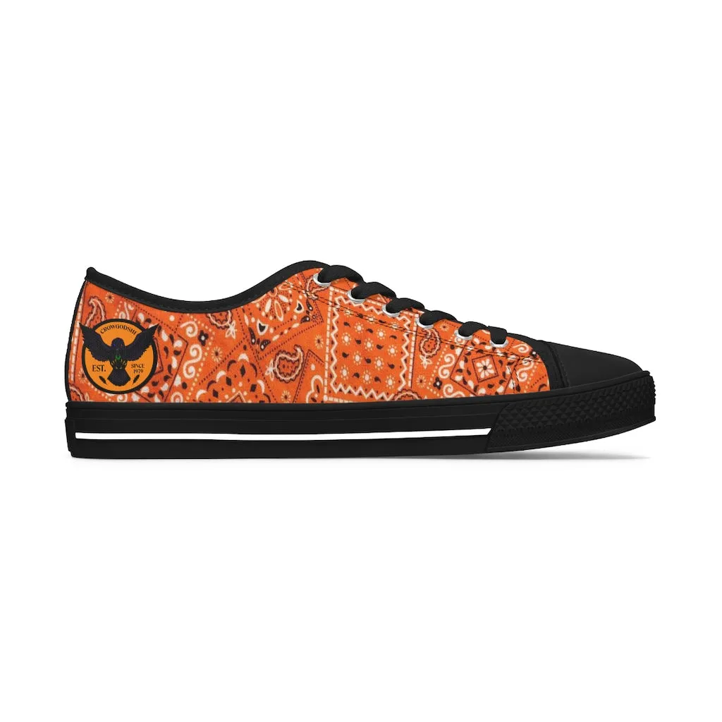 Women's Crowgodshi Orange Colors Low Top Sneakers