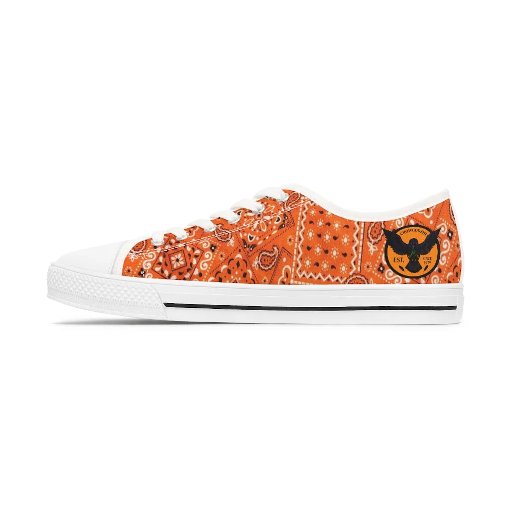 Women's Crowgodshi Orange Colors Low Top Sneakers