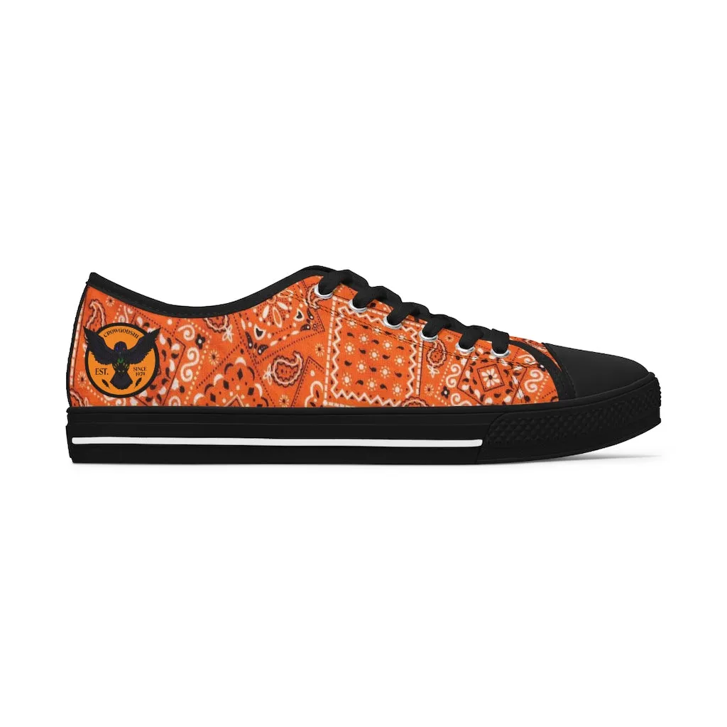 Women's Crowgodshi Orange Colors Low Top Sneakers