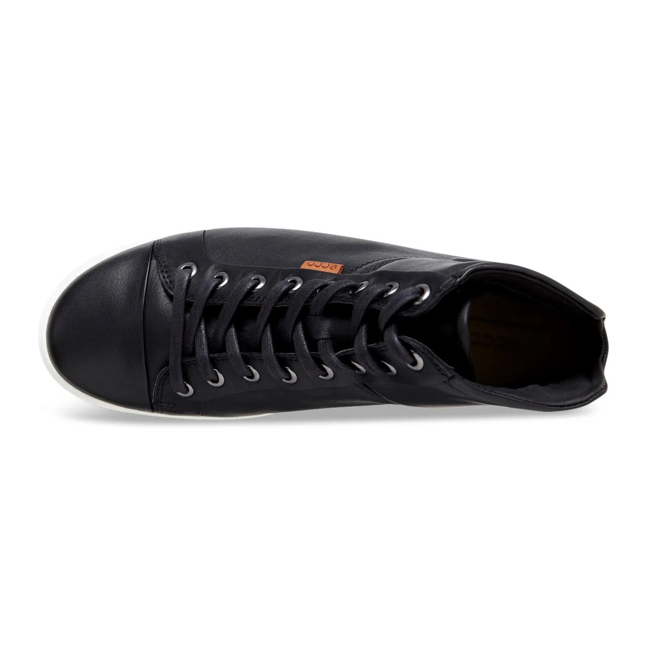 Women's Ecco Soft 7 High-Top Sneaker Color: Black