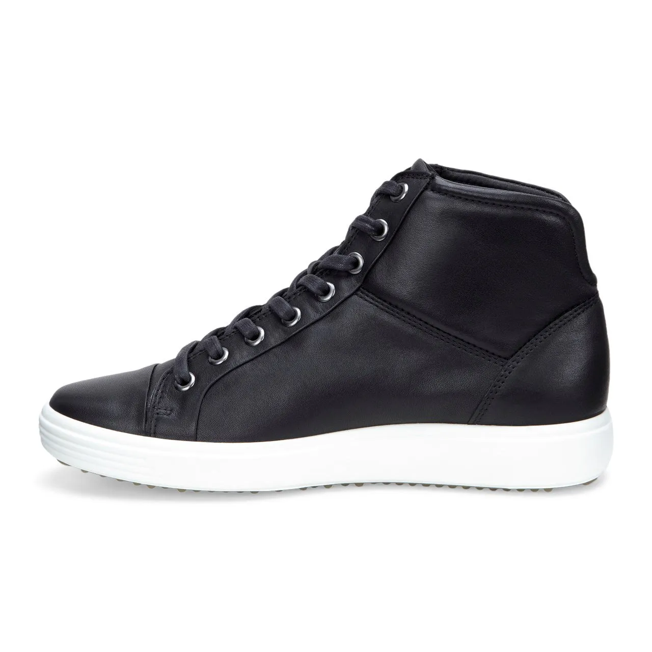 Women's Ecco Soft 7 High-Top Sneaker Color: Black