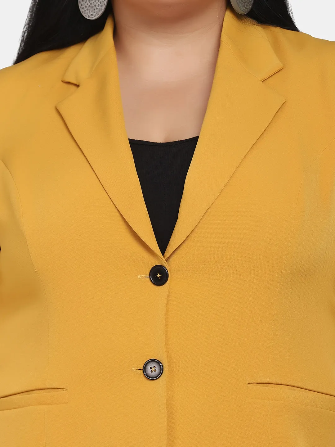 Women’s Formal Pant Suit For Work- Mustard Yellow