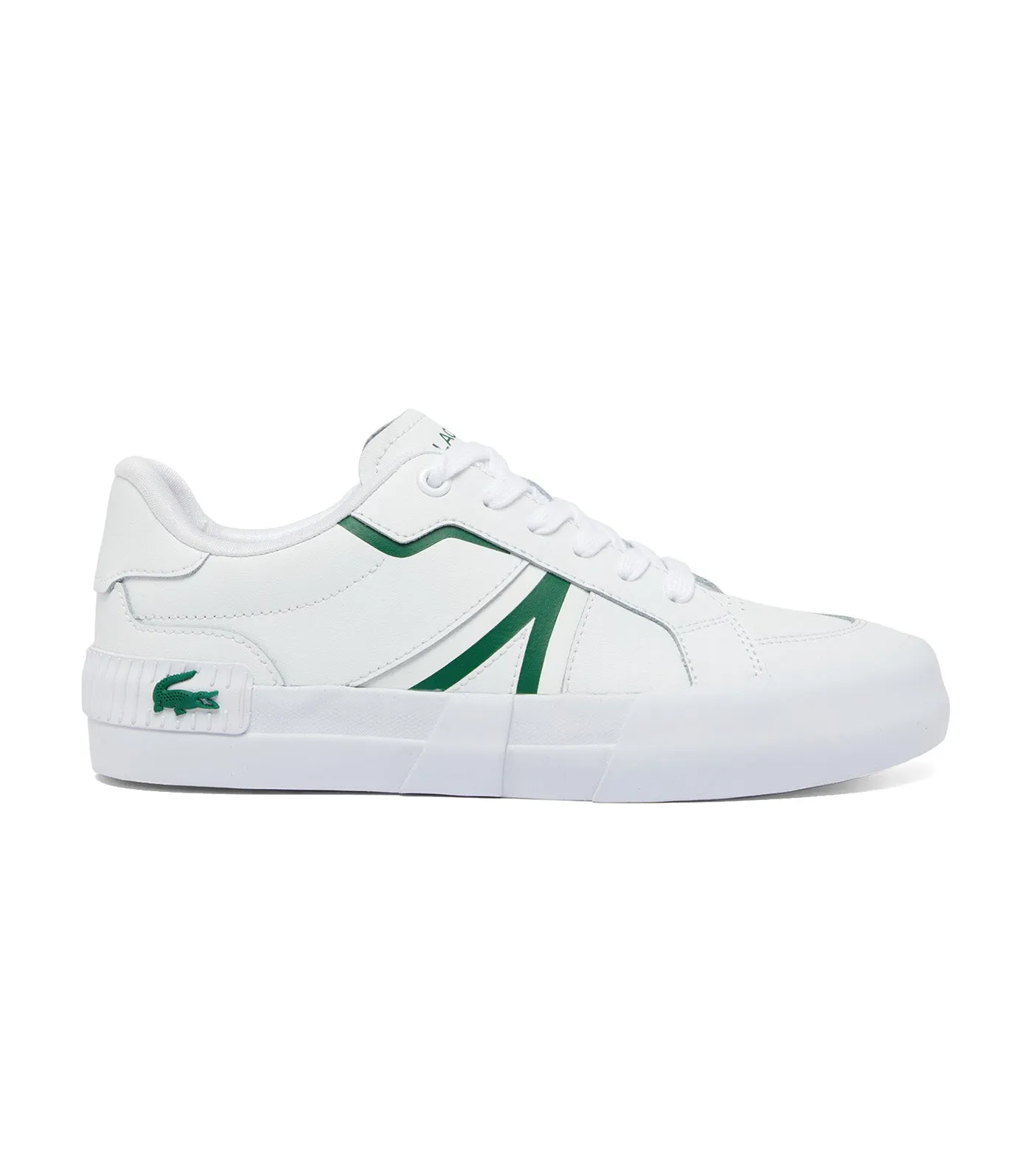 Women's L004 Contrasted Leather Trainers White/Green