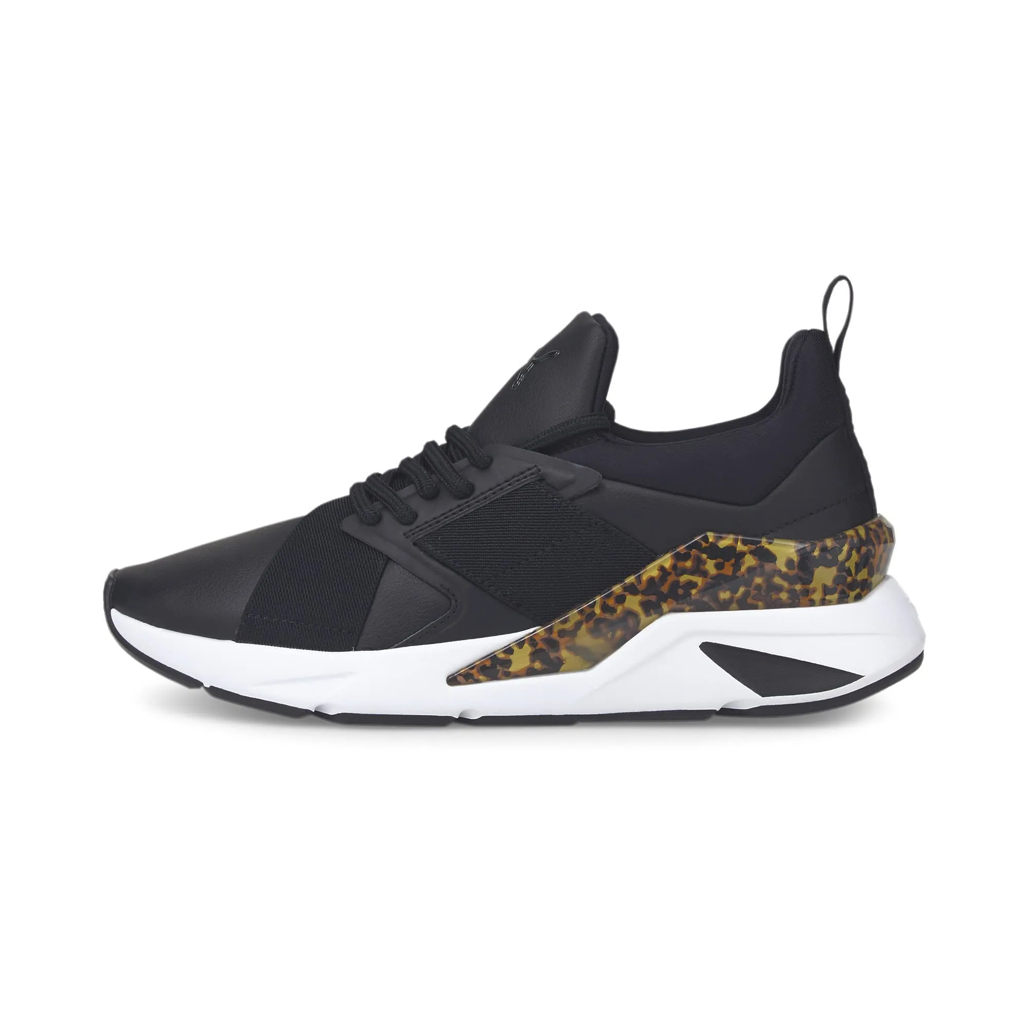 Women's Shoes PUMA MUSE X5 LEO Athletic Sneakers 38410001 BLACK / WHITE