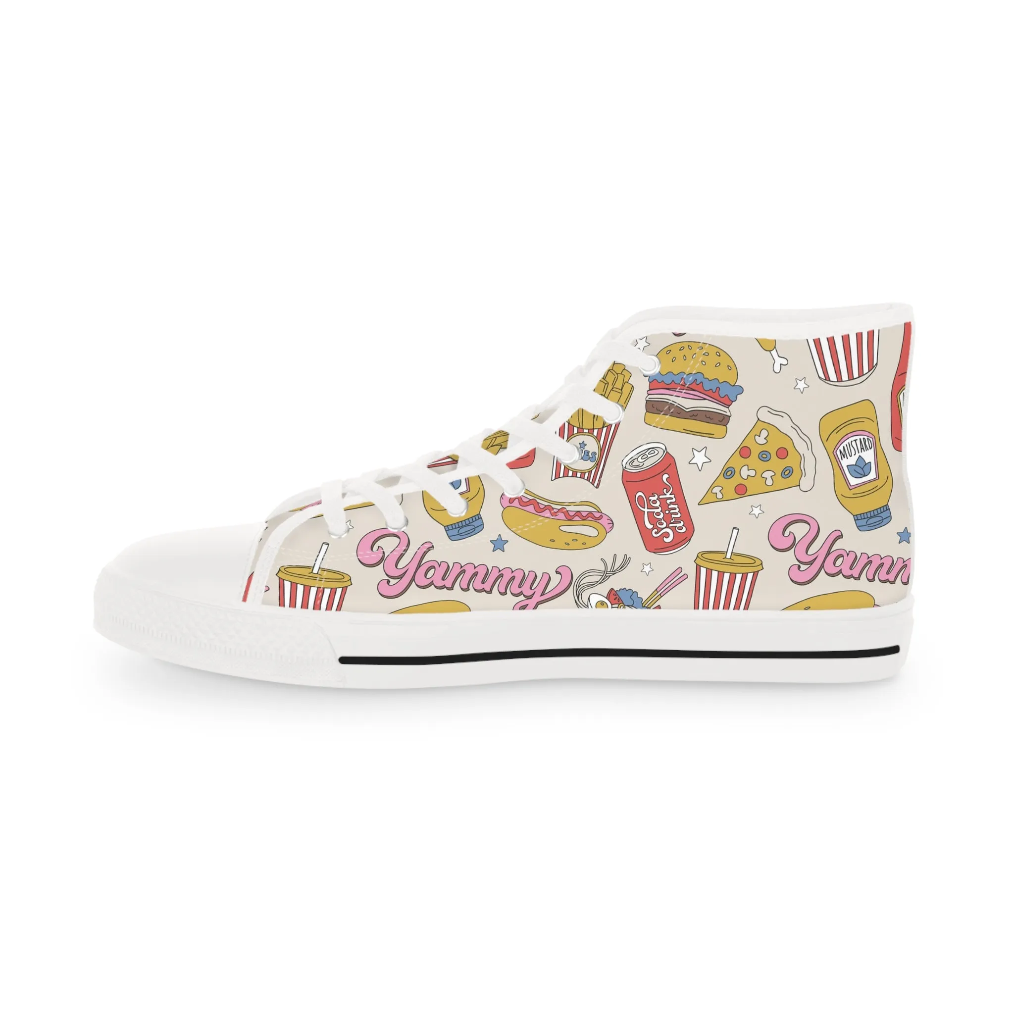 Yummy Fast Food Men's High Top Sneakers